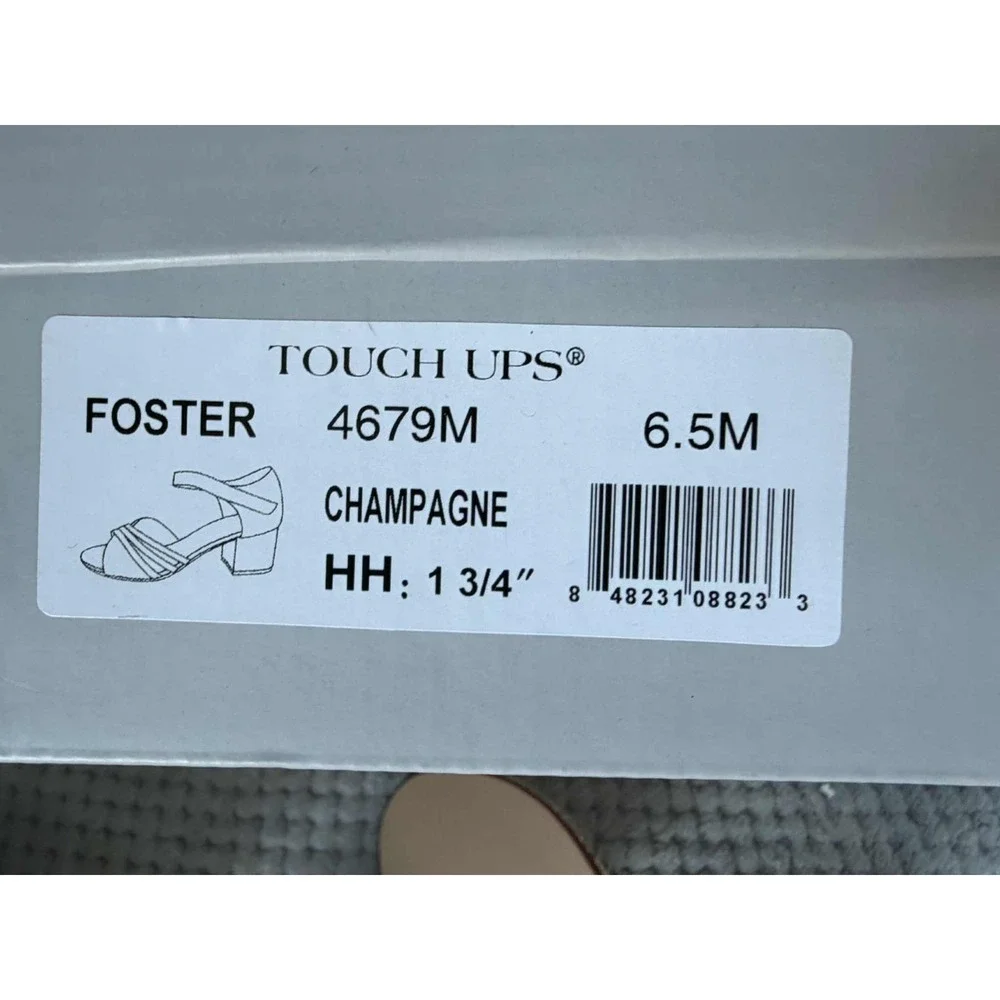 Touch Ups Women's Foster Heeled‎ Sandal Champagne Size 6.5M